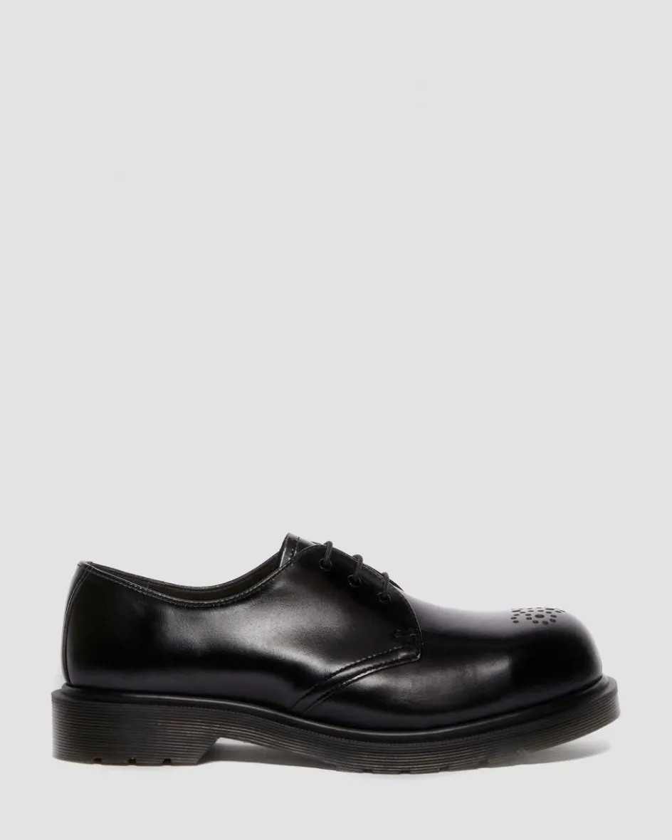 Dr. Martens Last Chance Styles|Last Chance Styles*1461 Analine Leather Steel Toe Shoes in Black Black — Analine