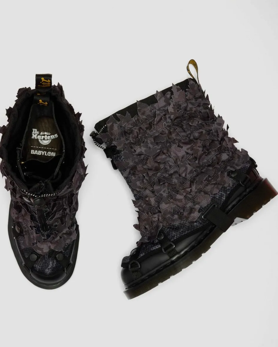 Dr. Martens Collaborations|Collaborations*1460 BABYLON in Black Black — Smooth Leather