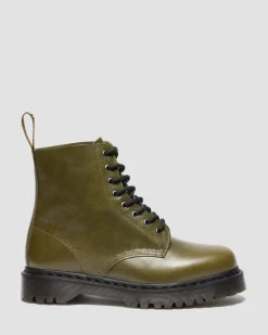 Dr. Martens Last Chance Styles|Last Chance Styles*1460 Bex Eclipse Soft Leather Boots in OLIVE GREEN