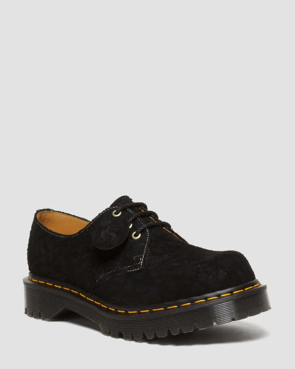 Dr. Martens Last Chance Styles|Last Chance Styles*1461 Bex Made in England Emboss Suede Oxford Shoes in Black