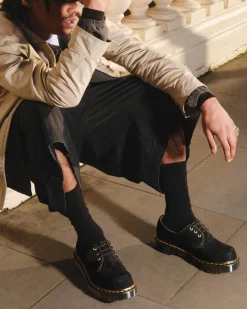 Dr. Martens Last Chance Styles|Last Chance Styles*1461 Bex Made in England Emboss Suede Oxford Shoes in Black