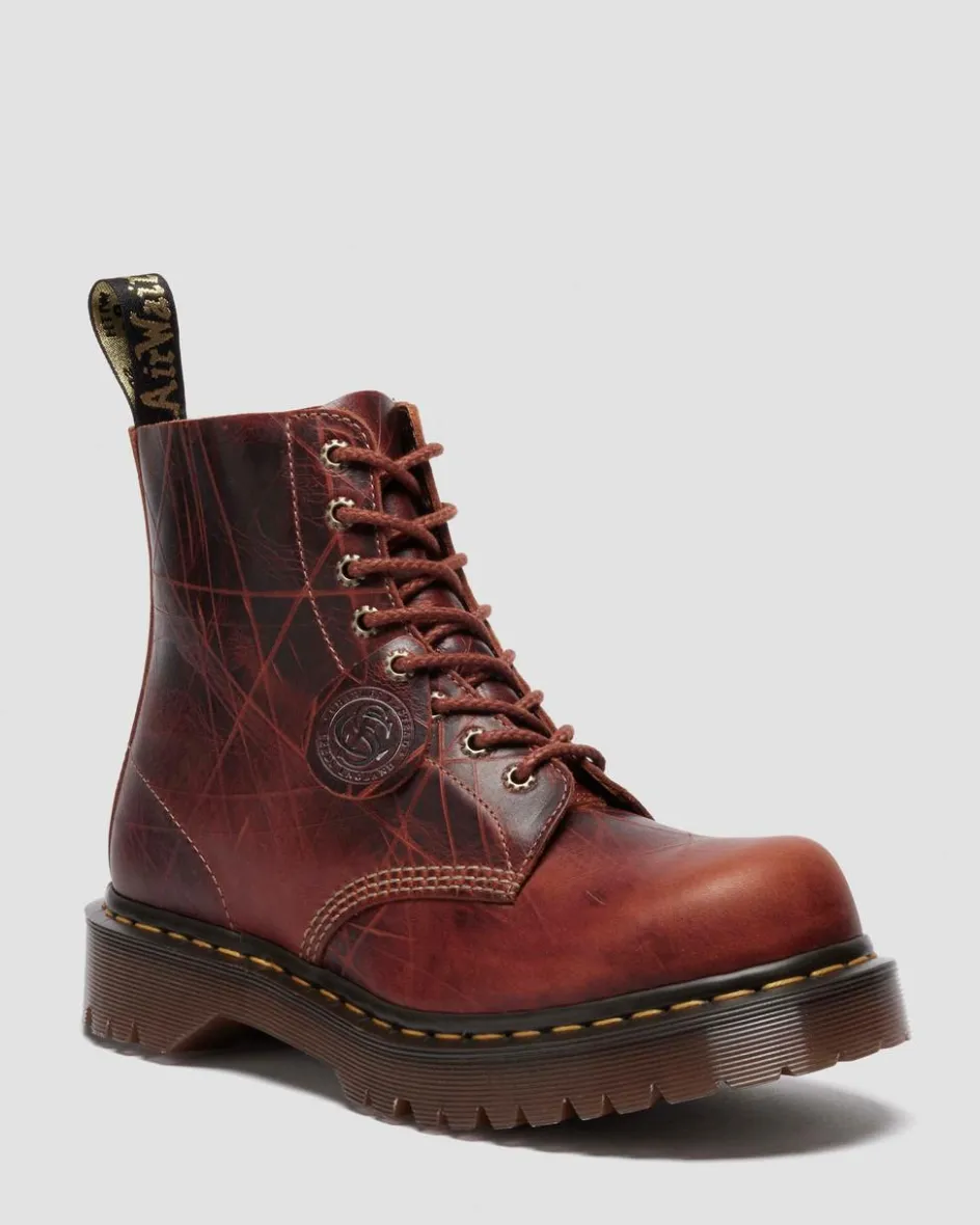 Dr. Martens Last Chance Styles|Last Chance Styles*1460 Bex Made In England Leather Bump Toe Boots in CARAMEL BROWN
