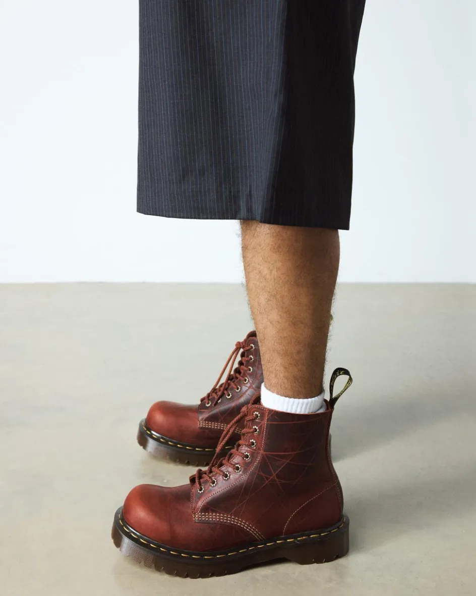 Dr. Martens Last Chance Styles|Last Chance Styles*1460 Bex Made In England Leather Bump Toe Boots in CARAMEL BROWN