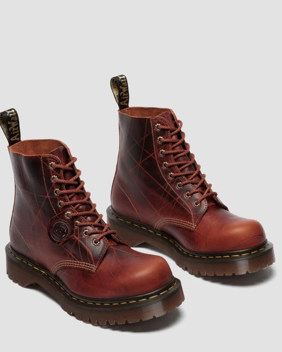 Dr. Martens Last Chance Styles|Last Chance Styles*1460 Bex Made In England Leather Bump Toe Boots in CARAMEL BROWN