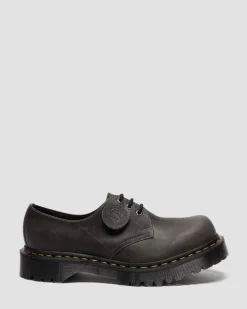 Dr. Martens Last Chance Styles|Last Chance Styles*1461 Bex Made In England Natural Grain Bump Toe Shoes in GUNMETAL