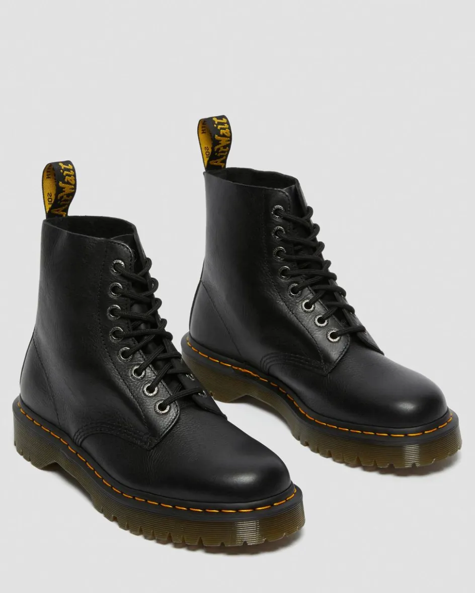 Dr. Martens Originals|New And Featured*1460 Bex Pisa Leather Lace Up Boots in Black Black — Pisa