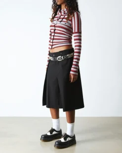 Dr. Martens Stand Tall: Platform Shoes|Shoes*3989 Bex Smooth Leather Brogue Shoes in Black Black — Smooth Leather