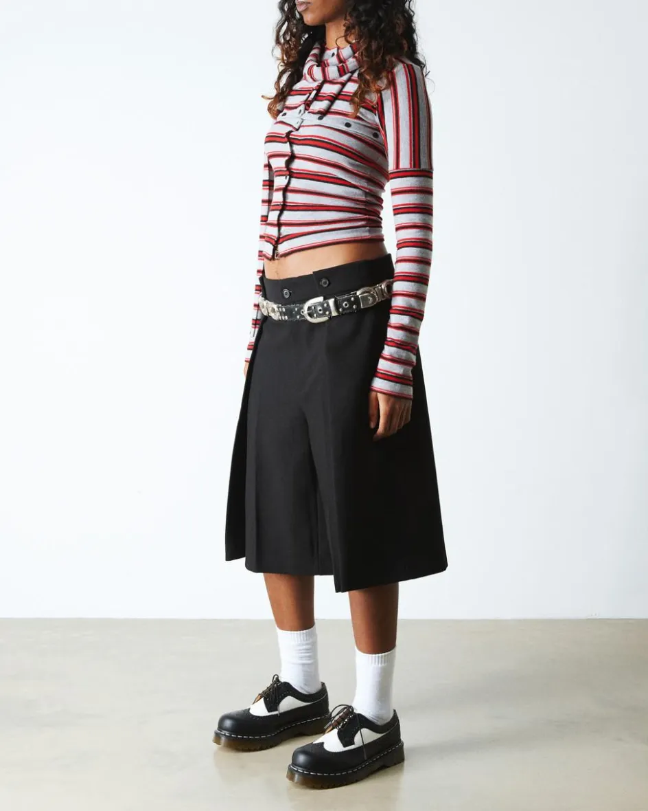 Dr. Martens Stand Tall: Platform Shoes|Shoes*3989 Bex Smooth Leather Brogue Shoes in Black Black — Smooth Leather