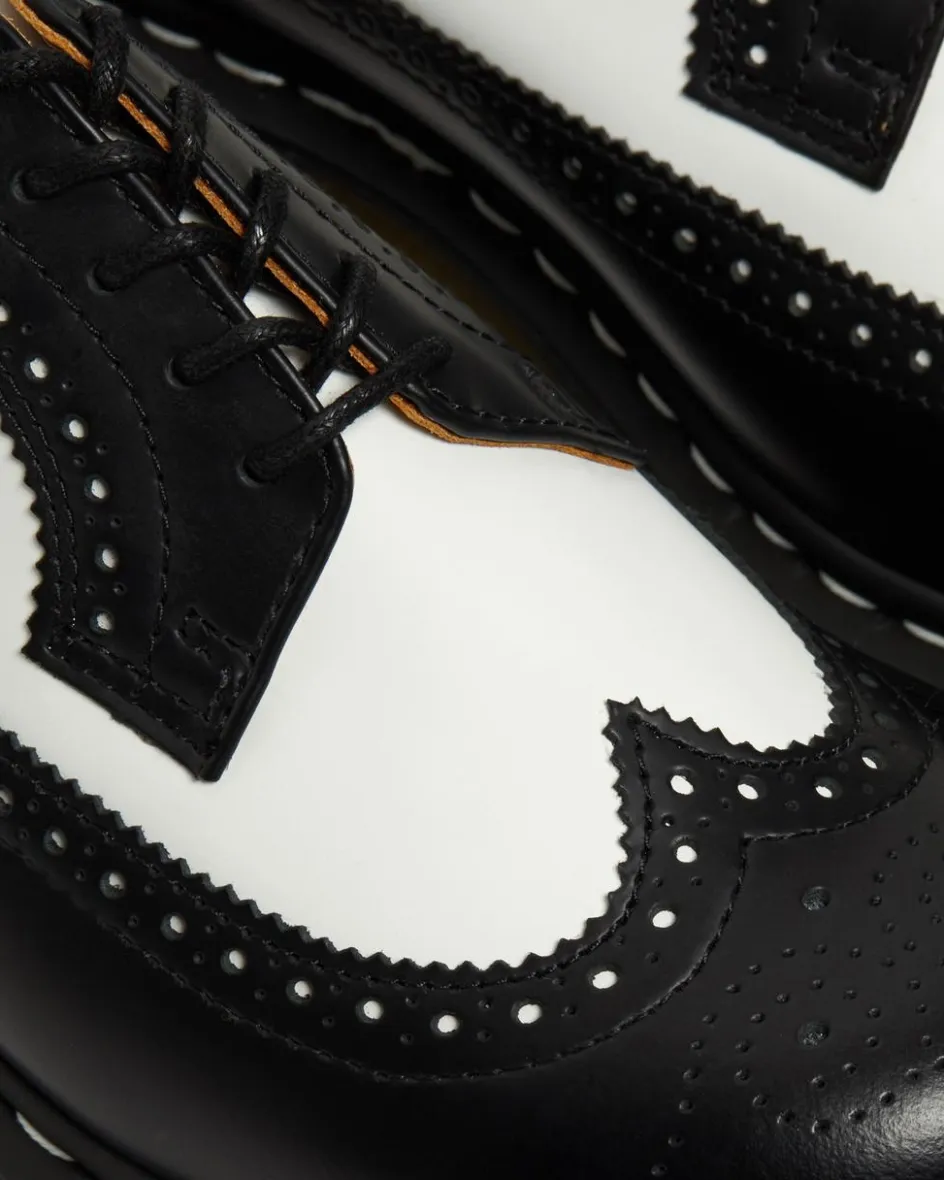 Dr. Martens Stand Tall: Platform Shoes|Shoes*3989 Bex Smooth Leather Brogue Shoes in Black Black — Smooth Leather