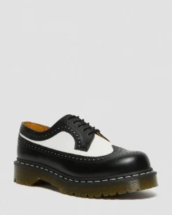 Dr. Martens Stand Tall: Platform Shoes|Shoes*3989 Bex Smooth Leather Brogue Shoes in Black Black — Smooth Leather