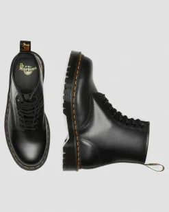 Dr. Martens Originals|New And Featured*1460 Bex Smooth Leather Lace Up Boots in Black Black — Smooth Leather