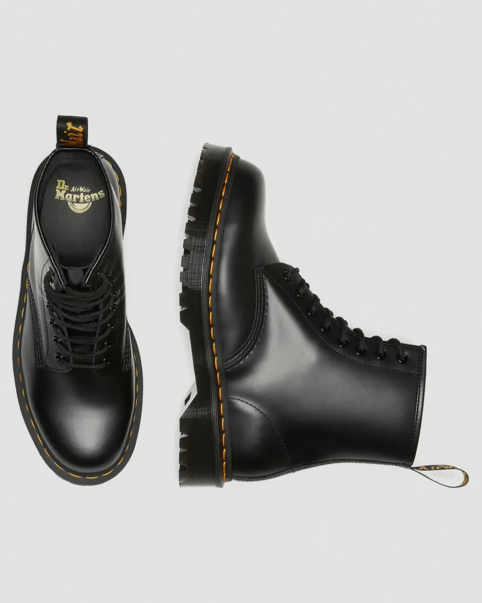 Dr. Martens Originals|New And Featured*1460 Bex Smooth Leather Lace Up Boots in Black Black — Smooth Leather