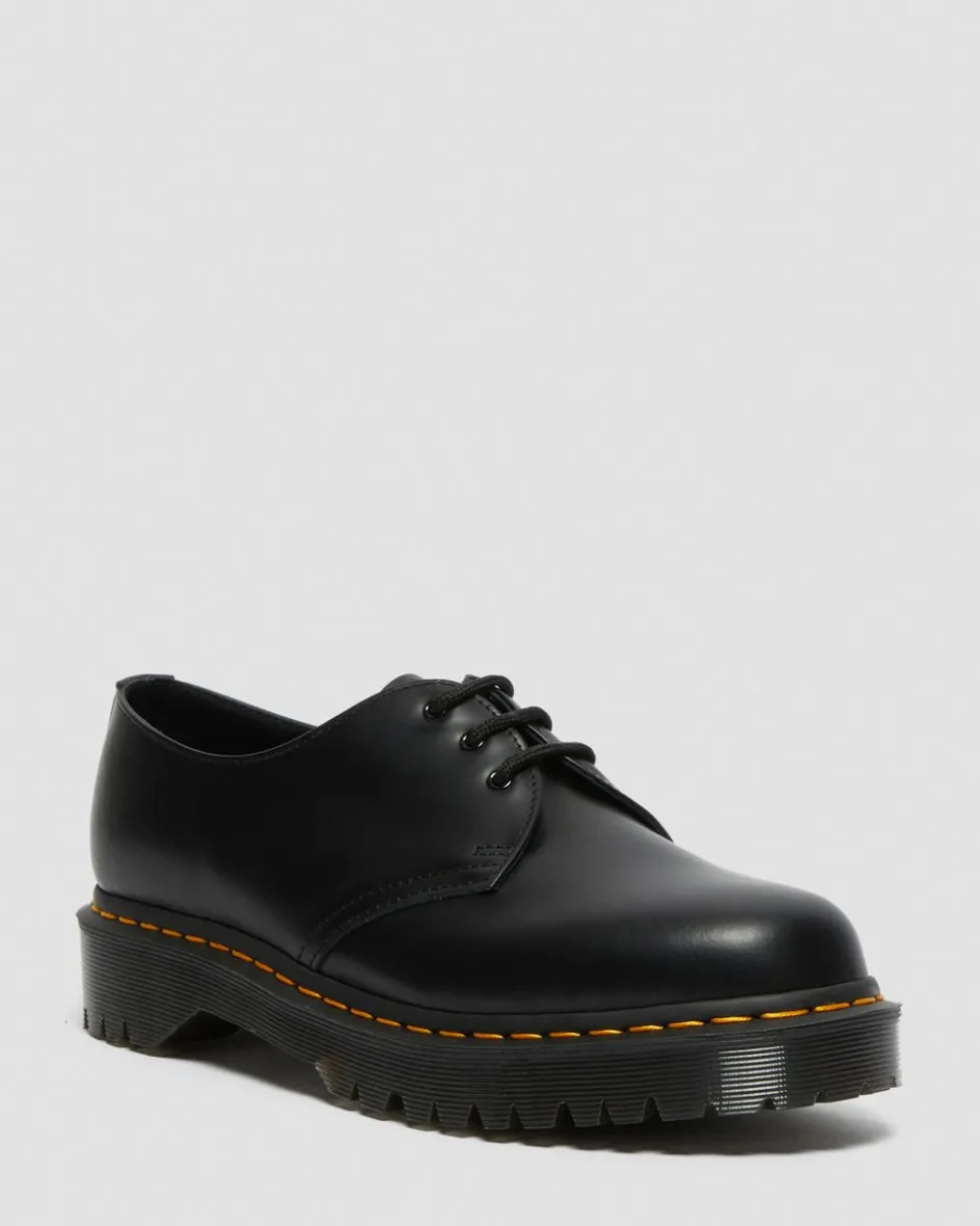 Dr. Martens Stand Tall: Platform Shoes|Shoes*1461 Bex Smooth Leather Oxford Shoes in Black Black — Smooth Leather