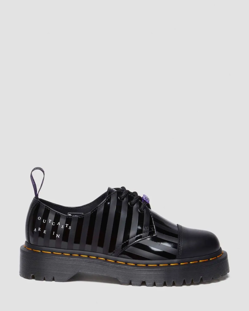 Dr. Martens Collaborations|Collaborations*1461 BEX WEDNESDAY PLATFORM SHOES in Black Black — Smooth Leather