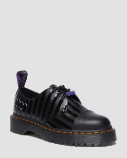 Dr. Martens Collaborations|Collaborations*1461 BEX WEDNESDAY PLATFORM SHOES in Black Black — Smooth Leather