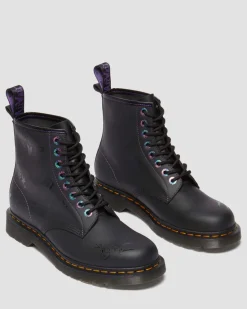 Dr. Martens Collaborations|Collaborations*1460 BT21 Leather Lace Up Boots in Black Black — Nappa Leather