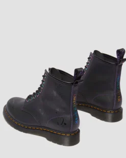 Dr. Martens Collaborations|Collaborations*1460 BT21 Leather Lace Up Boots in Black Black — Nappa Leather