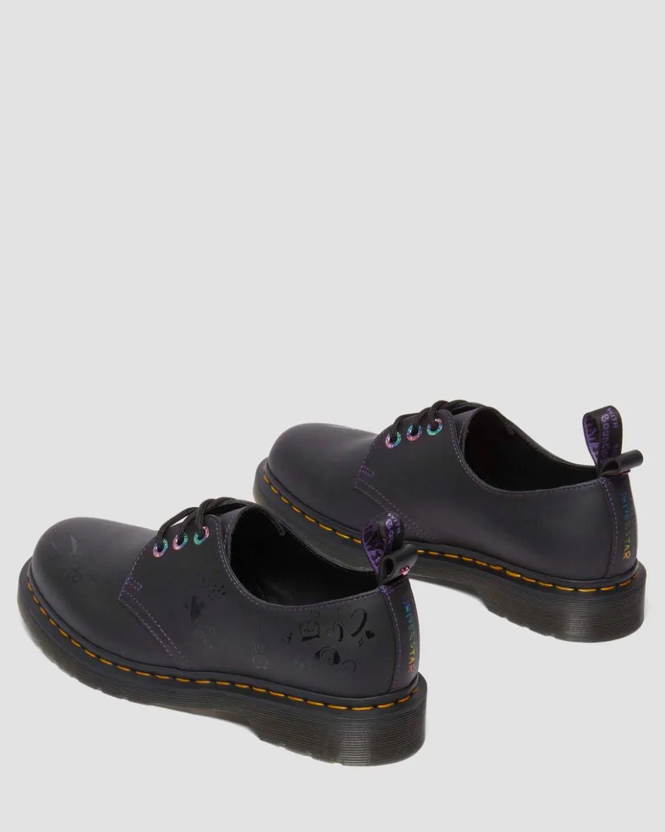 Dr. Martens Collaborations|Collaborations*1461 BT21 Leather Oxford Shoes in Black Black — Nappa Leather