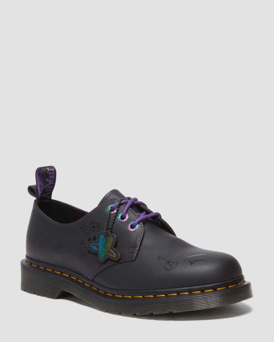 Dr. Martens Collaborations|Collaborations*1461 BT21 Leather Oxford Shoes in Black Black — Nappa Leather