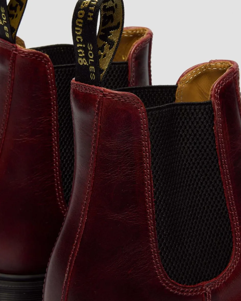 Dr. Martens New And Featured|Boots*2976 Classic Calf Leather Chelsea Boots in Burgundy Burgundy — Classic Calf