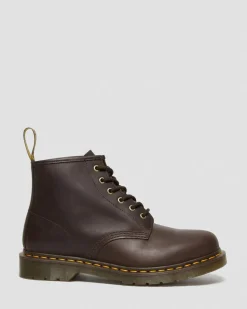 Dr. Martens Last Chance Styles*101 Crazy Horse Leather Ankle Boots in Dark Brown Dark Brown — Crazy Horse