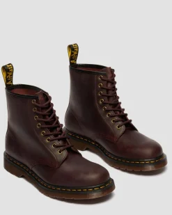 Dr. Martens New And Featured|Boots*1460 Crazy Horse Leather Boots in Cherry Red Cherry Red — Crazy Horse