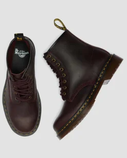 Dr. Martens New And Featured|Boots*1460 Crazy Horse Leather Boots in Cherry Red Cherry Red — Crazy Horse