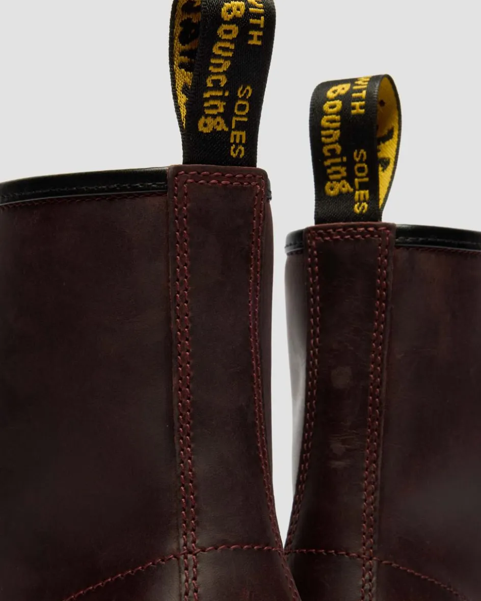 Dr. Martens New And Featured|Boots*1460 Crazy Horse Leather Boots in Cherry Red Cherry Red — Crazy Horse