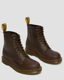 Dr. Martens Originals|New And Featured*1460 Crazy Horse Leather Lace Up Boots in Brown Brown — Crazy Horse