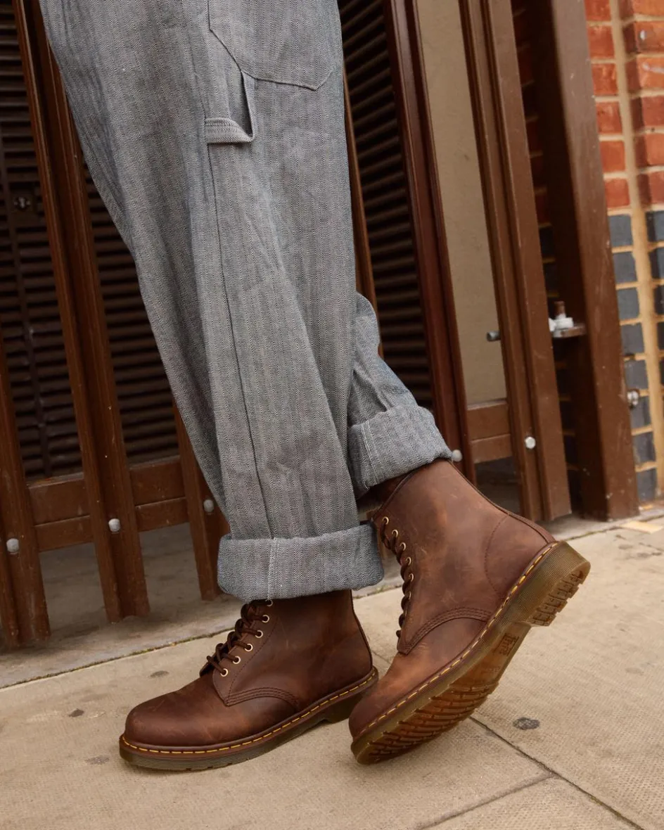 Dr. Martens Originals|New And Featured*1460 Crazy Horse Leather Lace Up Boots in Brown Brown — Crazy Horse
