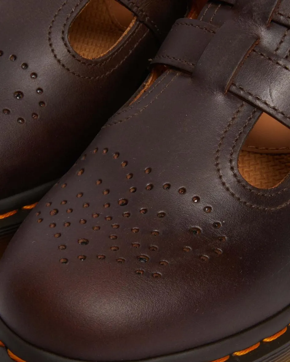 Dr. Martens Originals|Shoes*8065 Crazy Horse Leather Mary Jane Shoes in Dark Brown Dark Brown — Crazy Horse