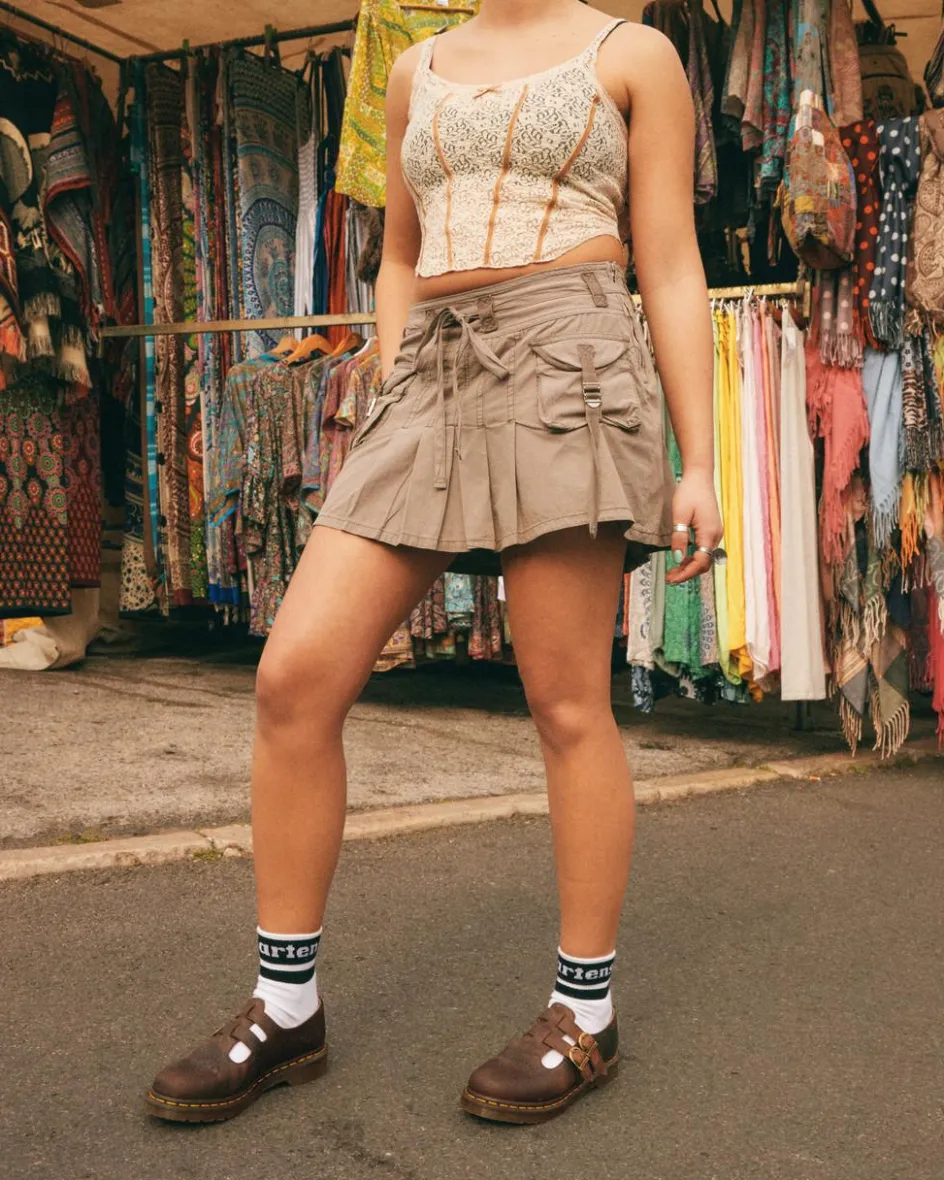 Dr. Martens Originals|Shoes*8065 Crazy Horse Leather Mary Jane Shoes in Dark Brown Dark Brown — Crazy Horse