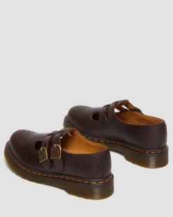 Dr. Martens Originals|Shoes*8065 Crazy Horse Leather Mary Jane Shoes in Dark Brown Dark Brown — Crazy Horse