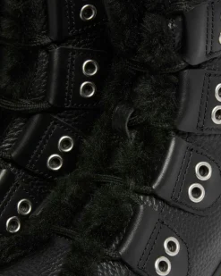 Dr. Martens Winter Boots|Last Chance Styles*1460 Faux Fur Lined Leather Lace Up Boots in Black