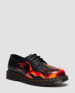 Dr. Martens Last Chance Styles|Last Chance Styles*1461 FLAME in Black BLACK+VIBRANT RED+DMS YELLOW