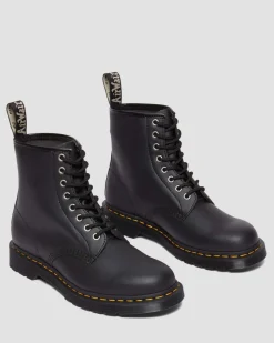 Dr. Martens Last Chance Styles|Last Chance Styles*1460 Genix Nappa Reclaimed Leather Lace Up Boots in Black Black — Genix Nappa
