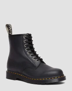 Dr. Martens Last Chance Styles|Last Chance Styles*1460 Genix Nappa Reclaimed Leather Lace Up Boots in Black Black — Genix Nappa