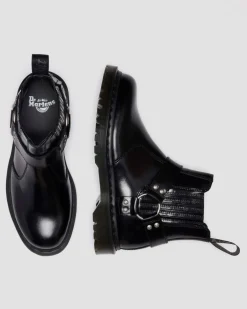 Dr. Martens Last Chance Styles|Last Chance Styles*2976 Harness Analine Leather Chelsea Boots in Black Black — Analine