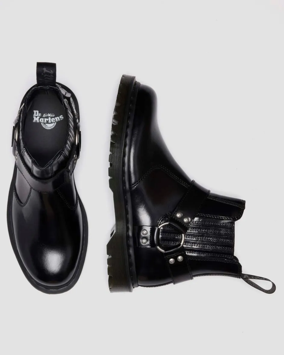 Dr. Martens Last Chance Styles|Last Chance Styles*2976 Harness Analine Leather Chelsea Boots in Black Black — Analine