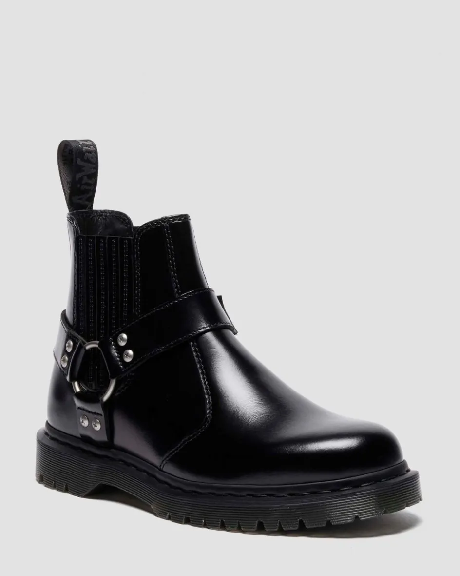 Dr. Martens Last Chance Styles|Last Chance Styles*2976 Harness Analine Leather Chelsea Boots in Black Black — Analine