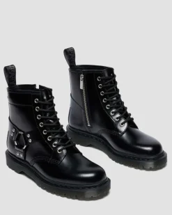 Dr. Martens Last Chance Styles|Last Chance Styles*1460 Harness in Black Black — Analine