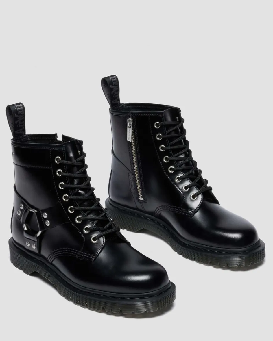 Dr. Martens Last Chance Styles|Last Chance Styles*1460 Harness in Black Black — Analine