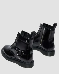 Dr. Martens Last Chance Styles|Last Chance Styles*1460 Harness in Black Black — Analine