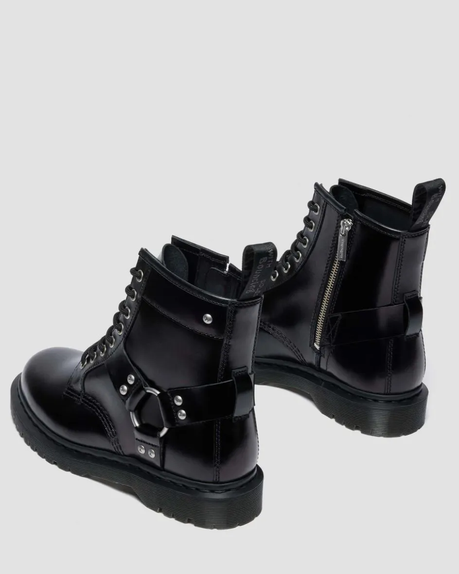 Dr. Martens Last Chance Styles|Last Chance Styles*1460 Harness in Black Black — Analine