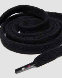 Dr. Martens Last Chance Styles|Last Chance Styles*55 Inch Faux Fur Shoe Laces (8-10 Eye) in Black Black — Polyester