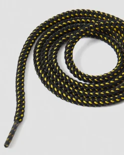 Dr. Martens Last Chance Styles|Last Chance Styles*36 Inch Flat Shoe Laces (4-5 Eye) in Black Black+Yellow — Cotton