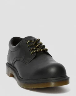 Dr. Martens Last Chance Styles|Last Chance Styles*36 Inch Flat Shoe Laces (4-5 Eye) in Black Black+Yellow — Cotton
