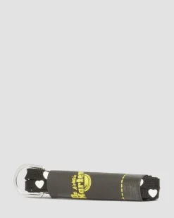 Dr. Martens Accessories|Laces*55 Inch Heart Flat Shoe Lace (8-10 Eye) in Black Black — Tetoron