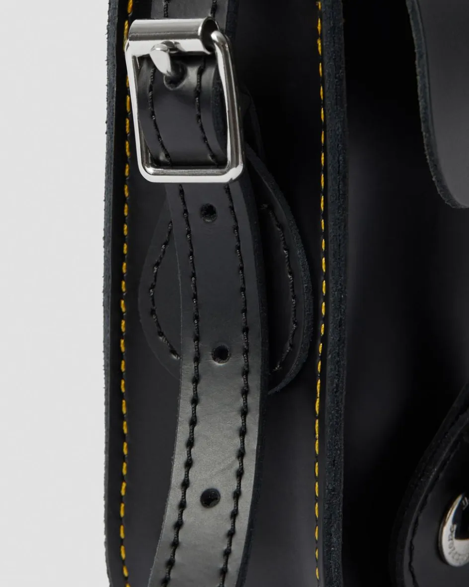 Dr. Martens Accessories|Bags*7 Inch Leather Crossbody Bag in Black Black — Smooth Leather