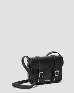 Dr. Martens Accessories|Bags*7 Inch Leather Crossbody Bag in Black Black — Smooth Leather